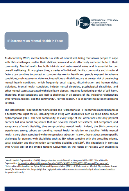IF Statement Mental Health in Focus